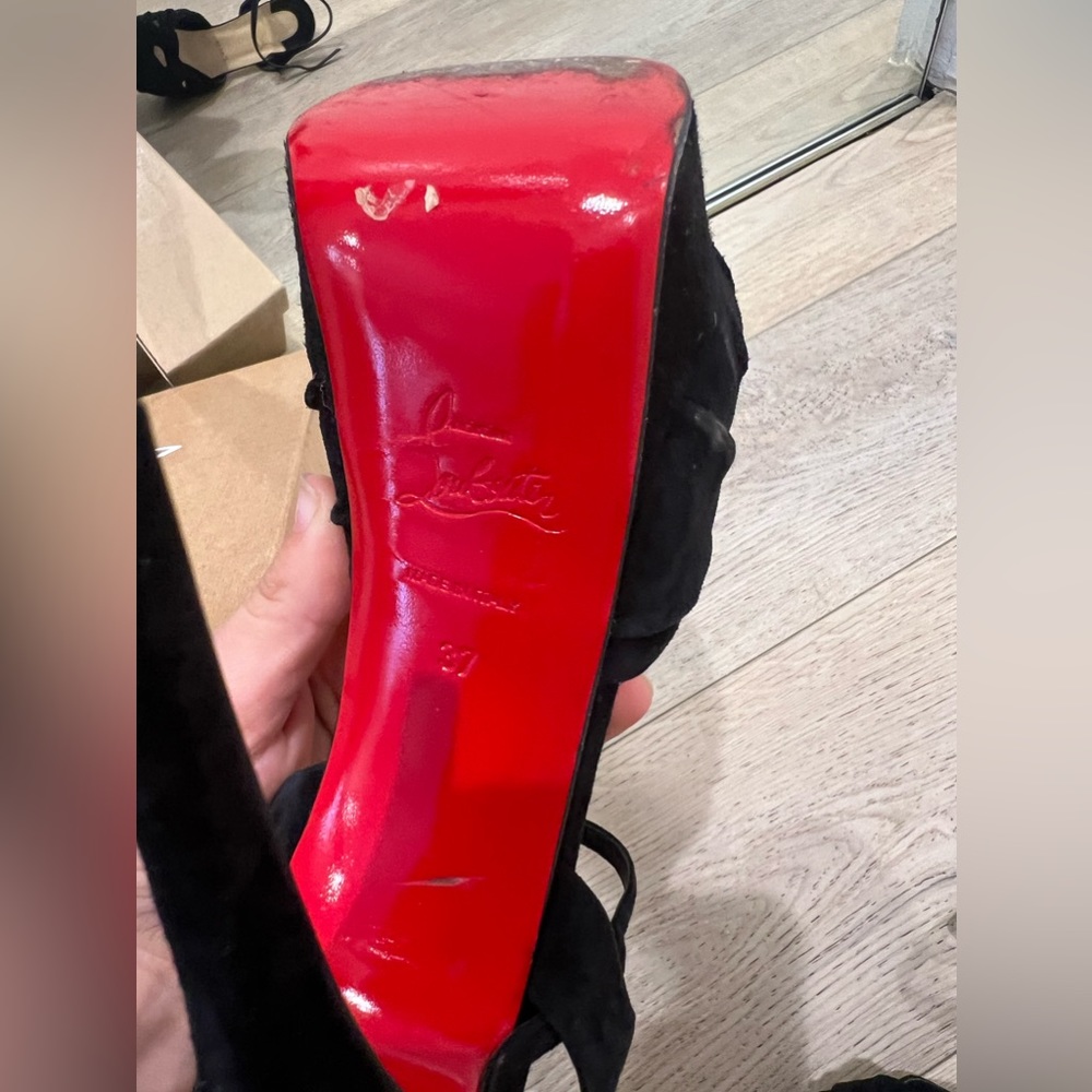 Christian Louboutin Ionescadiva 150 VEAU VELOURS in Black - Picture 3 of 14